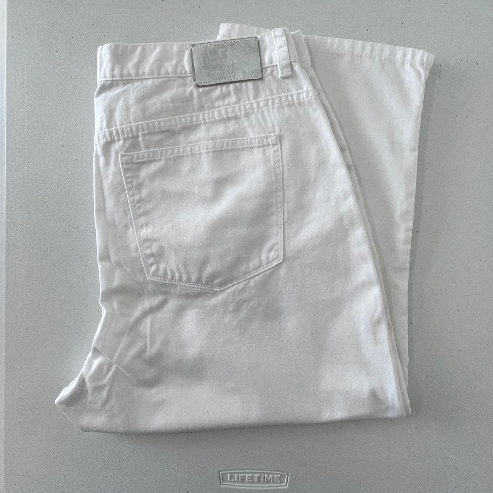 Lauren Jeans Co. Ralph Lauren White Classic Midcalf Pants size 14